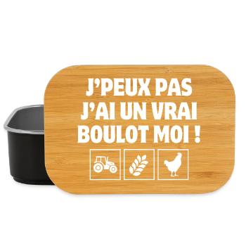 agriculture, agriculteur, paysan, fermier - Boîte à goûter - noir - Devant