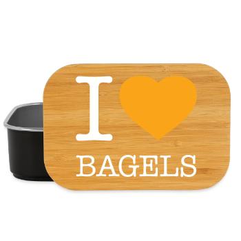 I LOVE BAGELS - Lunch Box - black - Front