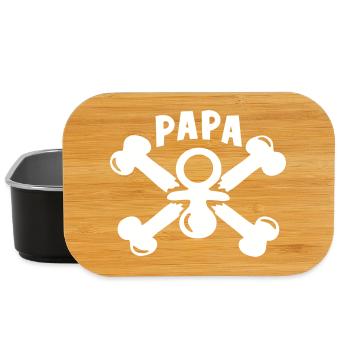 Papa Geburt Pirat Geschenk - Lunch Box - Schwarz - Vorne