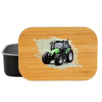 Small Green Tractor - Lunch Box - black - Front
