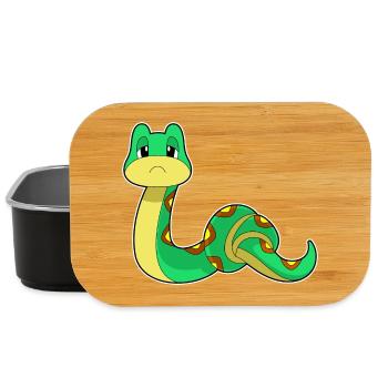 Lustige Schlange  - Lunch Box - Schwarz - Vorne