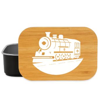 Dessin de locomotive - Boîte à goûter - noir - Devant