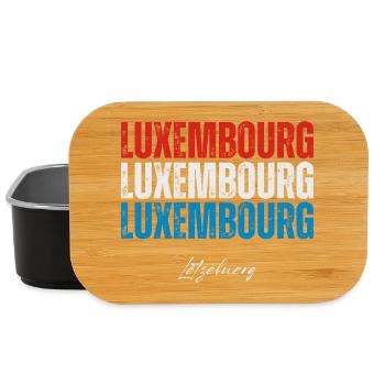 Drapeau du Luxembourg, fierté luxembourgeoise - Boîte à goûter - noir - Devant