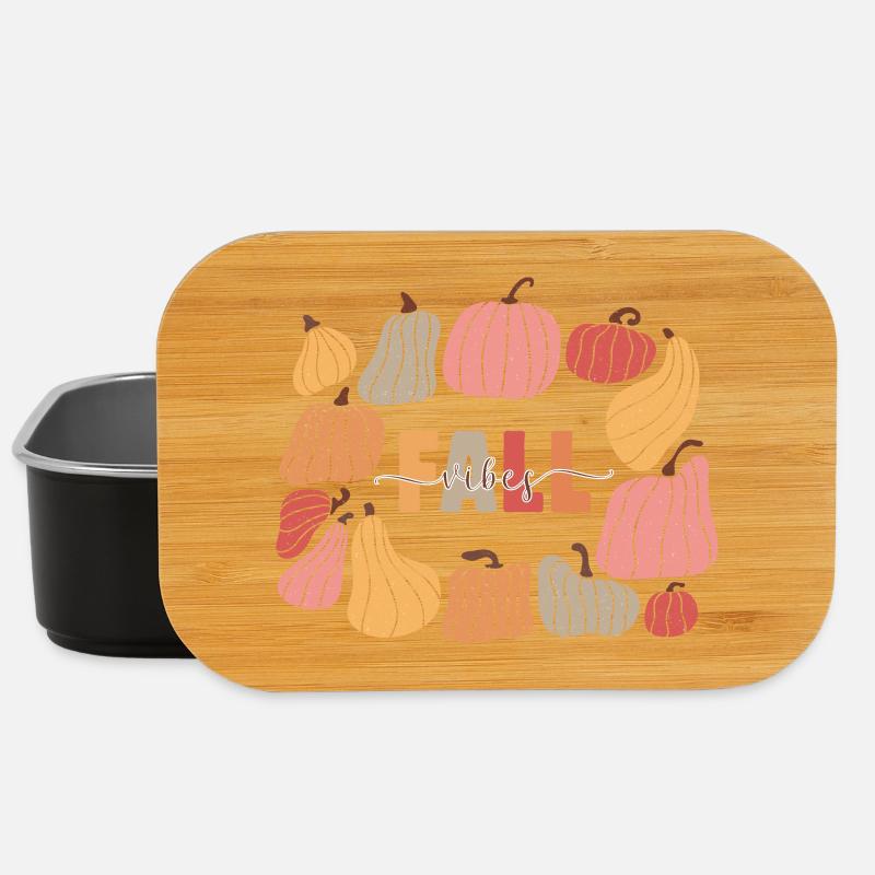 Kürbisse Herbst-Vibes - Lunch Box - Schwarz