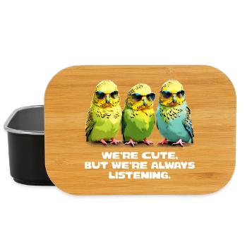We're cute. But we're always listening. - Lunch Box - Schwarz - Vorne