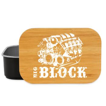V8 Bigblock Moteur Musclecar Icône Illustration - Boîte à goûter - noir - Devant