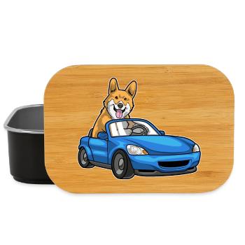 Corgi Car - Lunch Box - black - Front