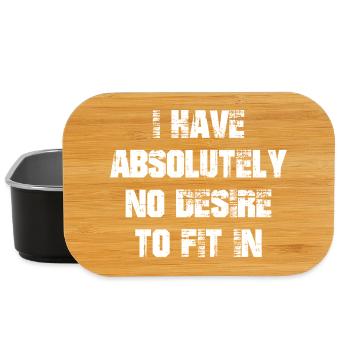 I have absolutely no desire to fit in - Lunch Box - Schwarz - Vorne