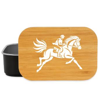 Rider and horse - Lunch Box - black - Front