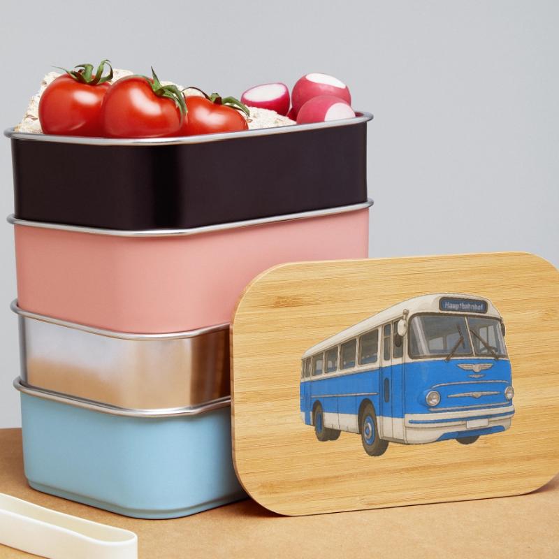 Old blue bus Lunch Box