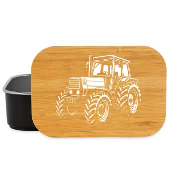 Ackerkraft in retro style - Lunch Box - black - Front