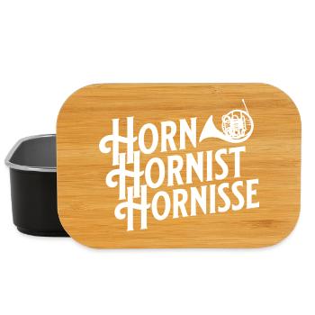 Horn Hornist Hornisse Waldhorn Hornistin - Lunch Box - Schwarz - Vorne