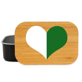A heart for Saxony white green - Lunch Box - black - Front