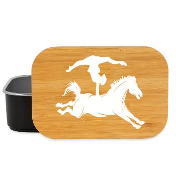 Équitation minimaliste silhouette voltige - Boîte à goûter - noir - Devant