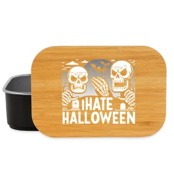 Dark Gothic Halloween Skeleton Design - Lunch Box - black - Front