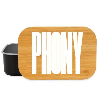 Phony - Bold typographical design - Lunch Box - black - Front