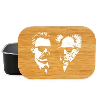 German Philosophers Nietzsche and Schopenhhauer - Lunch Box - black - Front