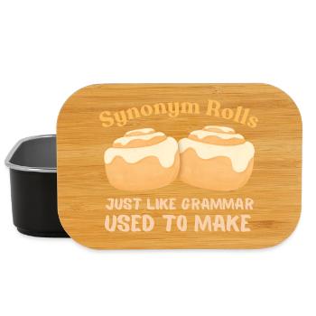Synonym Rolls Grammatik Humor Design - Lunch Box - Schwarz - Vorne