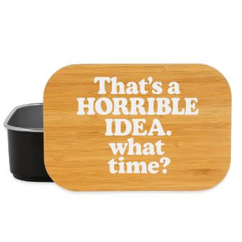 Horrible Idea – What Time ? - Lunch Box - Schwarz - Vorne