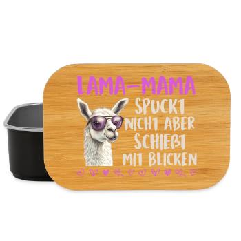 Soon mom LLAMA MOM DOESN'T SPIT LOOKS - Lunch Box - black - Front