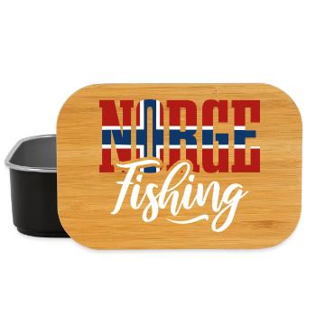 Norge Fishing Flag - Norwegen Angler Geschenk - Lunch Box - Schwarz - Vorne
