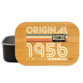 Original_1956_Jahrgang_Geburtstag_Geschenk_Retro - Lunch Box - black - Front