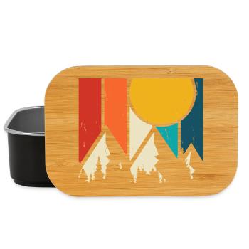 Hiking Hiker Mountaineer Gift - Lunch Box - black - Front
