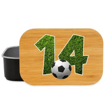 NR. 14 NUMMER 14 FUßBALL 14. GEBURTSTAG - Lunch Box - Schwarz - Vorne