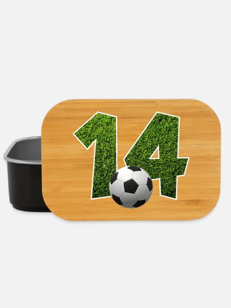 NR. 14 NUMMER 14 FUßBALL 14. GEBURTSTAG - Lunch Box - Schwarz