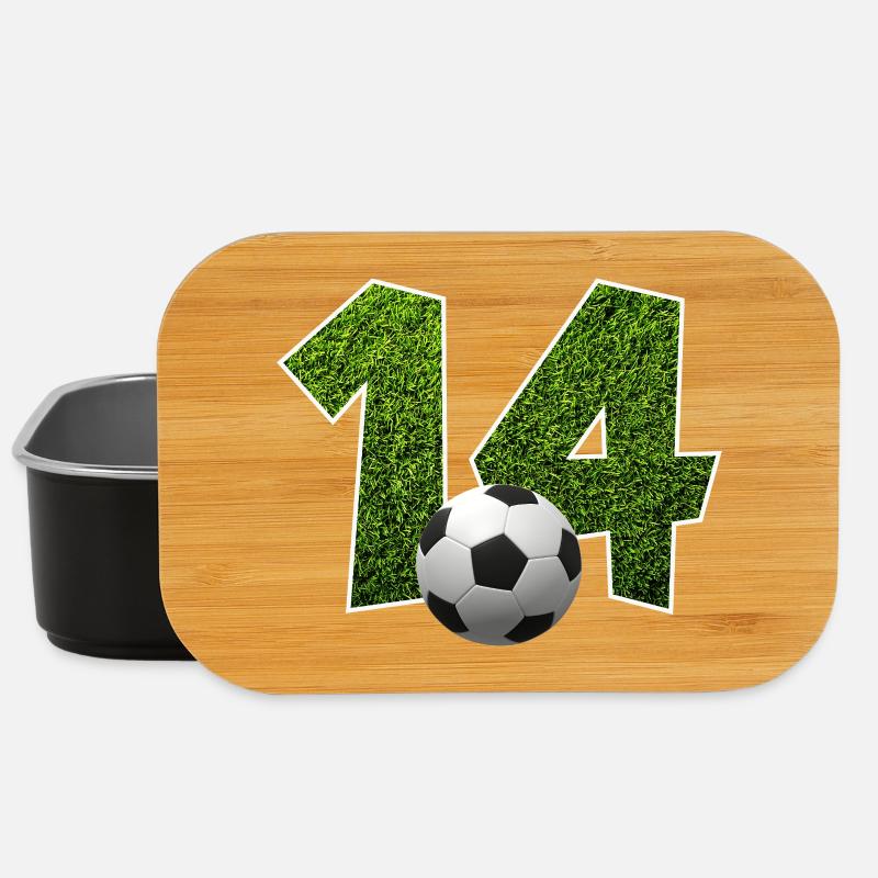 NR. 14 NUMMER 14 FUßBALL 14. GEBURTSTAG - Lunch Box - Schwarz