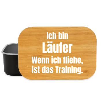 Ich bin Läufer Training Motivation - Lunch Box - Schwarz - Vorne