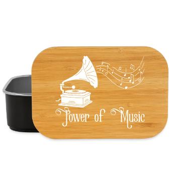The Power of Vintage Music (White) - Lunch Box - black - Front