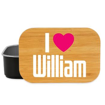 I Love William Pinkes Herz Ich liebe William - Lunch Box - Schwarz - Vorne