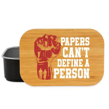 Menschlichkeit Papers Can't Define A Person - Lunch Box - Schwarz - Vorne
