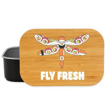 Sushi Dragonfly Fly Fresh - Lunch Box - Schwarz - Vorne