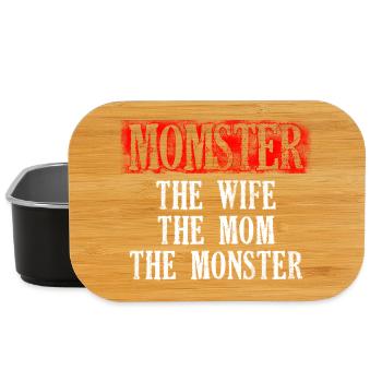 Monstre La Femme La Maman Design de la Typographie - Boîte à goûter - noir - Devant