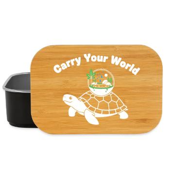 Glasdom Schildkröte Welt im Panzer - Lunch Box - Schwarz - Vorne