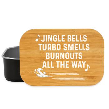 Jingle Bells Turbo Smells Burnouts All The Way Fun - Lunch Box - black - Front