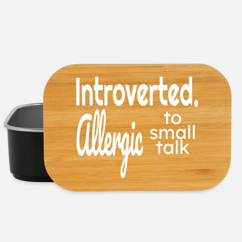 Introverted allergic to small talk - Lunch Box - black