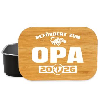 Babyparty Befördert zum Opa 2026 - Lunch Box - Schwarz - Vorne