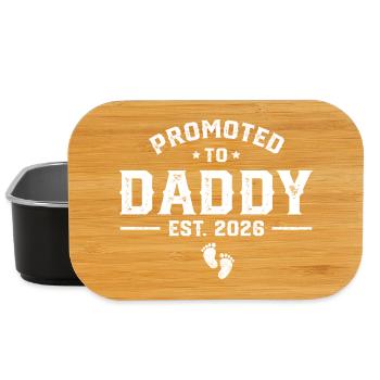 Daddy Est 2026 New Dad, Promoted To Daddy Est 2026 - Lunch Box - black - Front