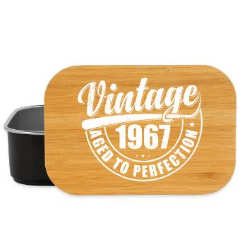 Cadeau d’anniversaire 1967 Millésime 1967 Rétro 1967 - Boîte à goûter - noir - Devant