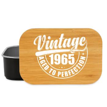 Cadeau d’anniversaire 1965 Millésime 1965 Rétro 1965 - Boîte à goûter - noir - Devant