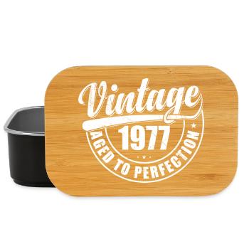 Geburtstagsgeschenk 1977 Jahrgang 1977 Retro 1977 - Lunch Box - Schwarz - Vorne