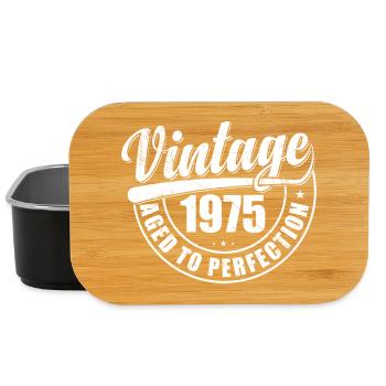 Geburtstagsgeschenk 1975 Jahrgang 1975 Retro 1975 - Lunch Box - Schwarz - Vorne