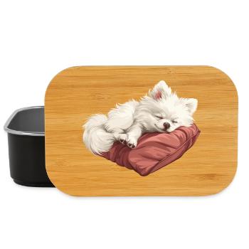 Schlafender Spitz Welpe - Lunch Box - Schwarz - Vorne