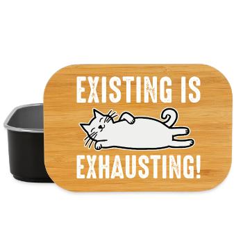 Existing Is Exhausting - Lunch Box - black - Front