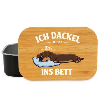 Dackel Kleidung Geschenke Ich dackel jetzt  - Lunch Box - Schwarz - Vorne