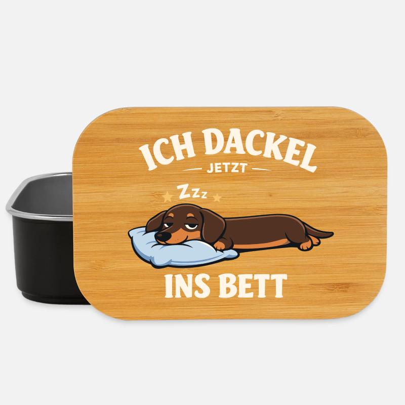 Dackel Kleidung Geschenke Ich dackel jetzt  - Lunch Box - Schwarz