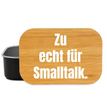 Too real for small talk - Lunch Box - black - Front